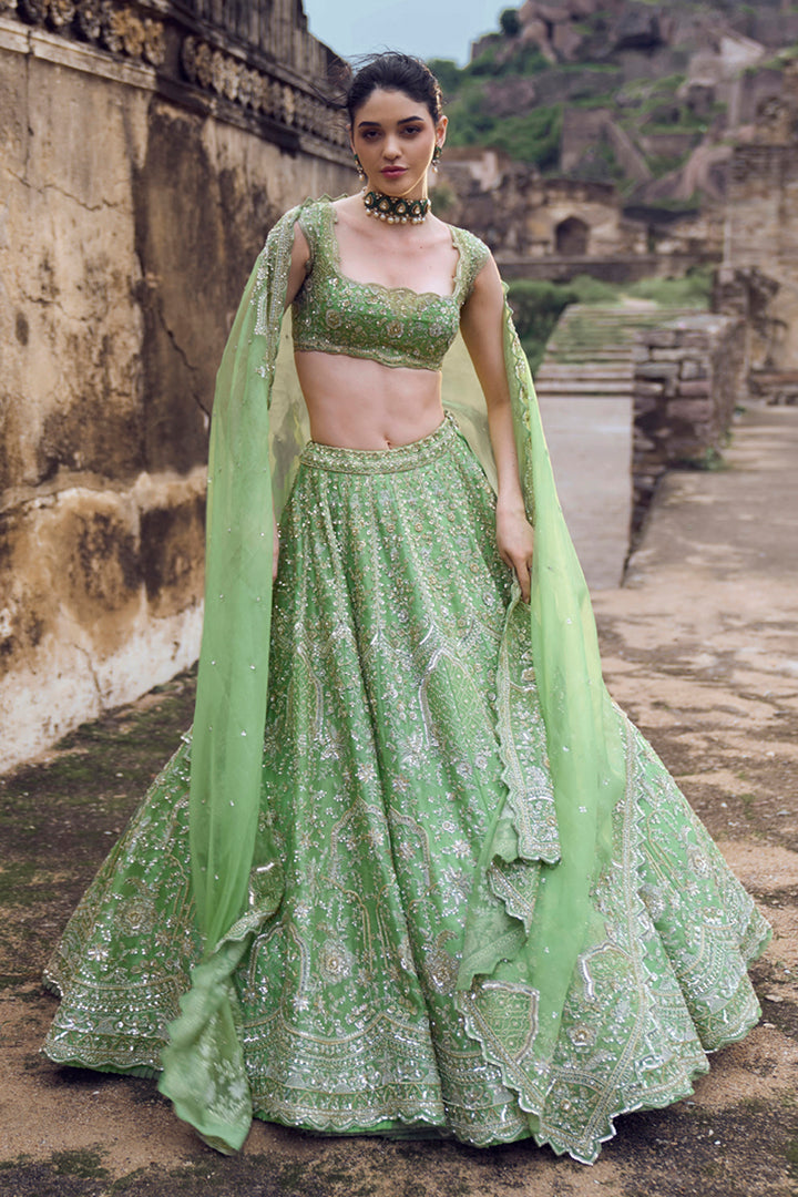 Green Naina Lehenga Set