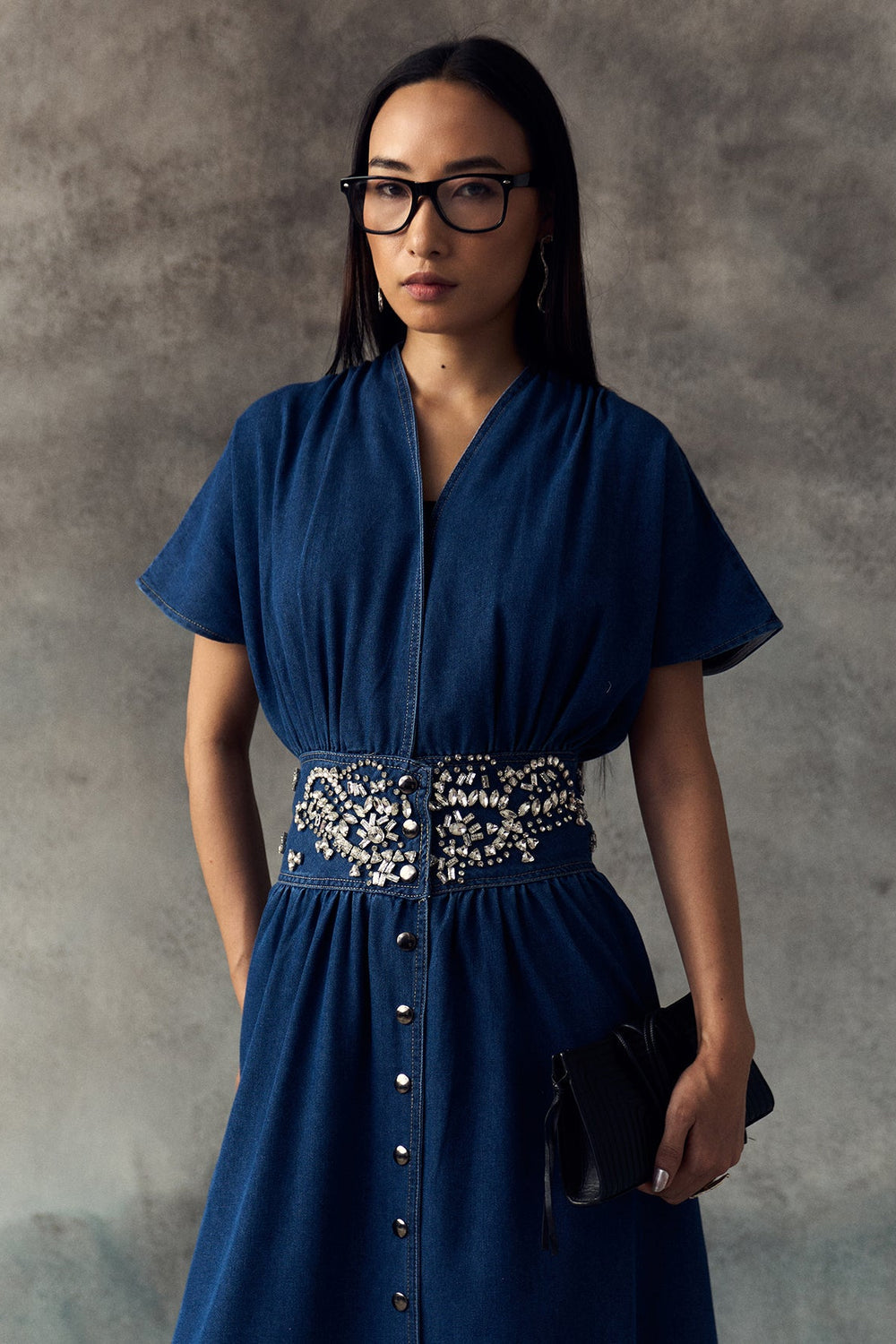 DARK BLUE ANISE DRESS