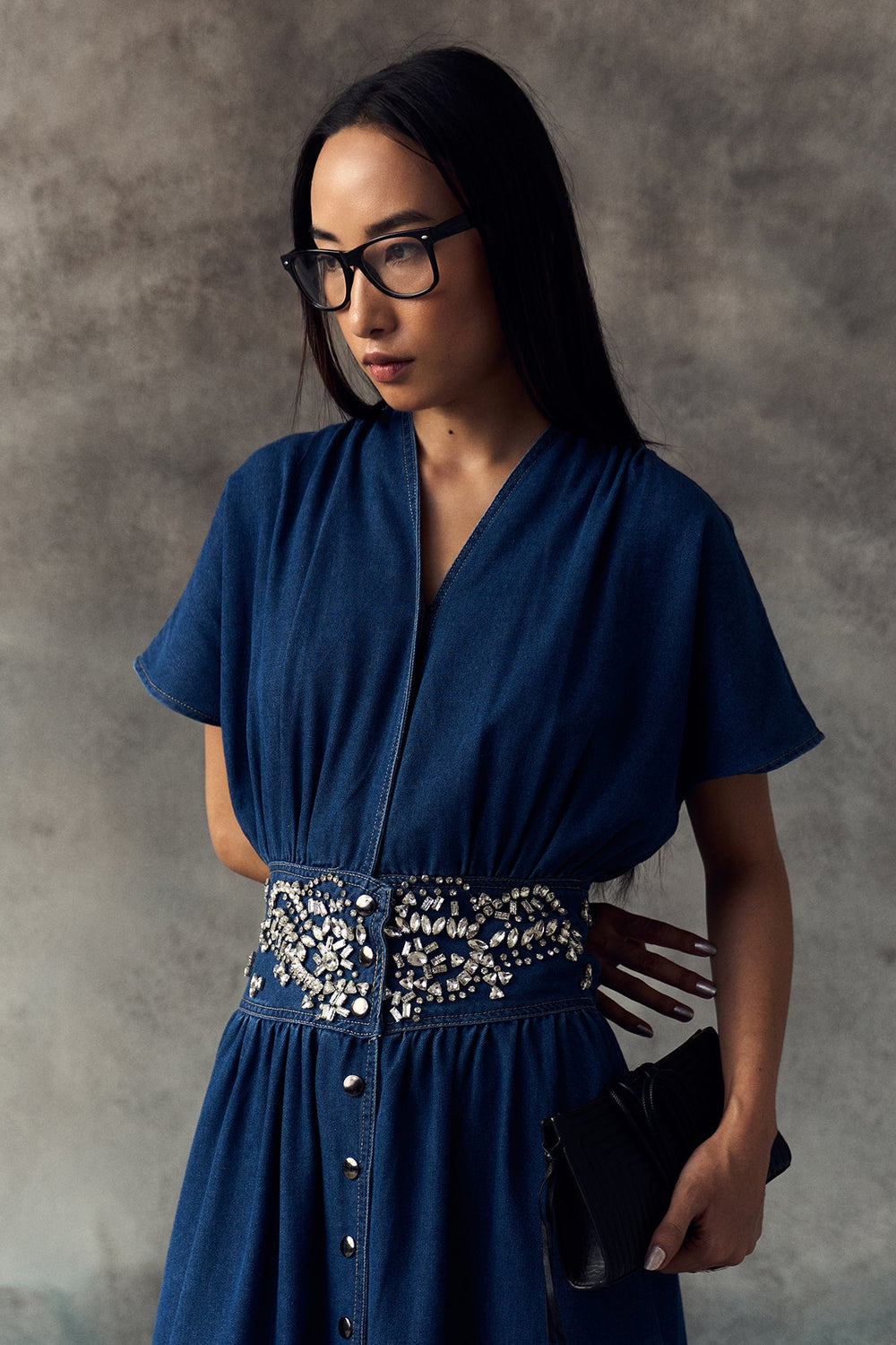 DARK BLUE ANISE DRESS