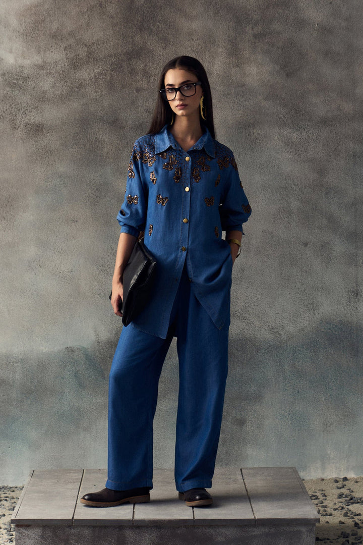 DARK BLUE LORREN COORD SET