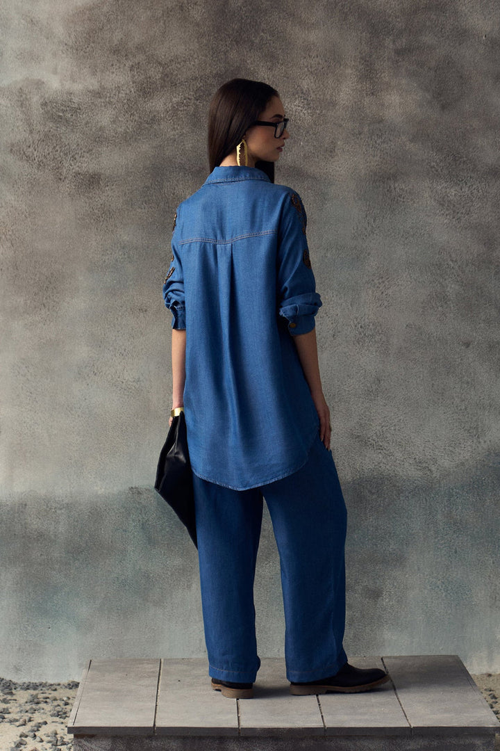 DARK BLUE LORREN COORD SET