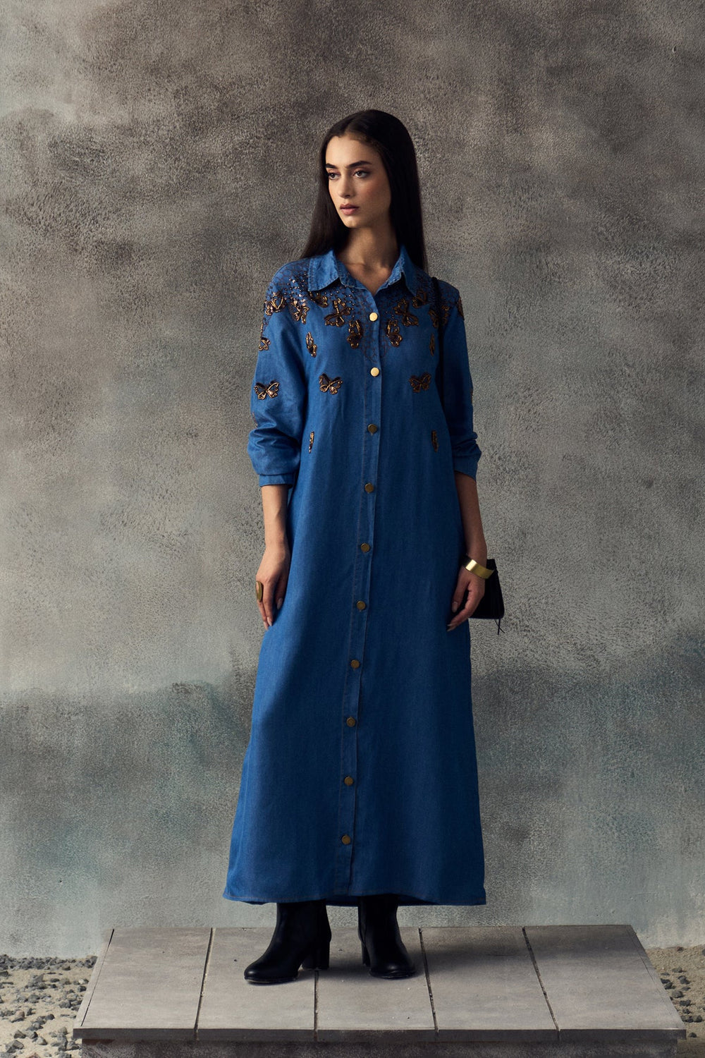 DARK BLUE SORREN DRESS