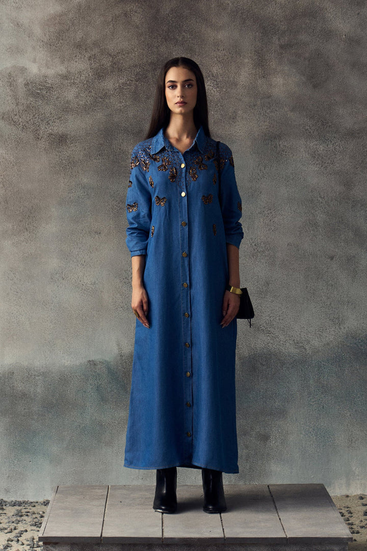 DARK BLUE SORREN DRESS