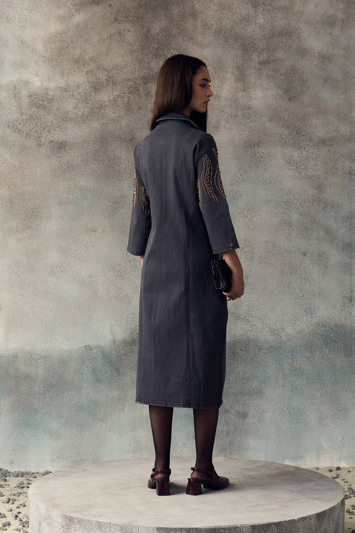 DARK GREY GANA DRESS