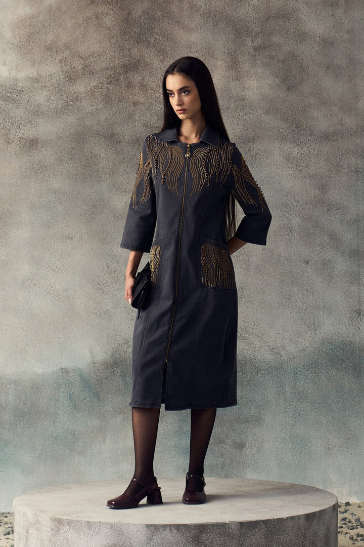 DARK GREY GANA DRESS