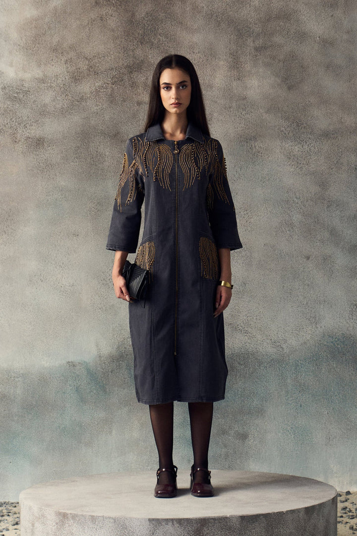 DARK GREY GANA DRESS