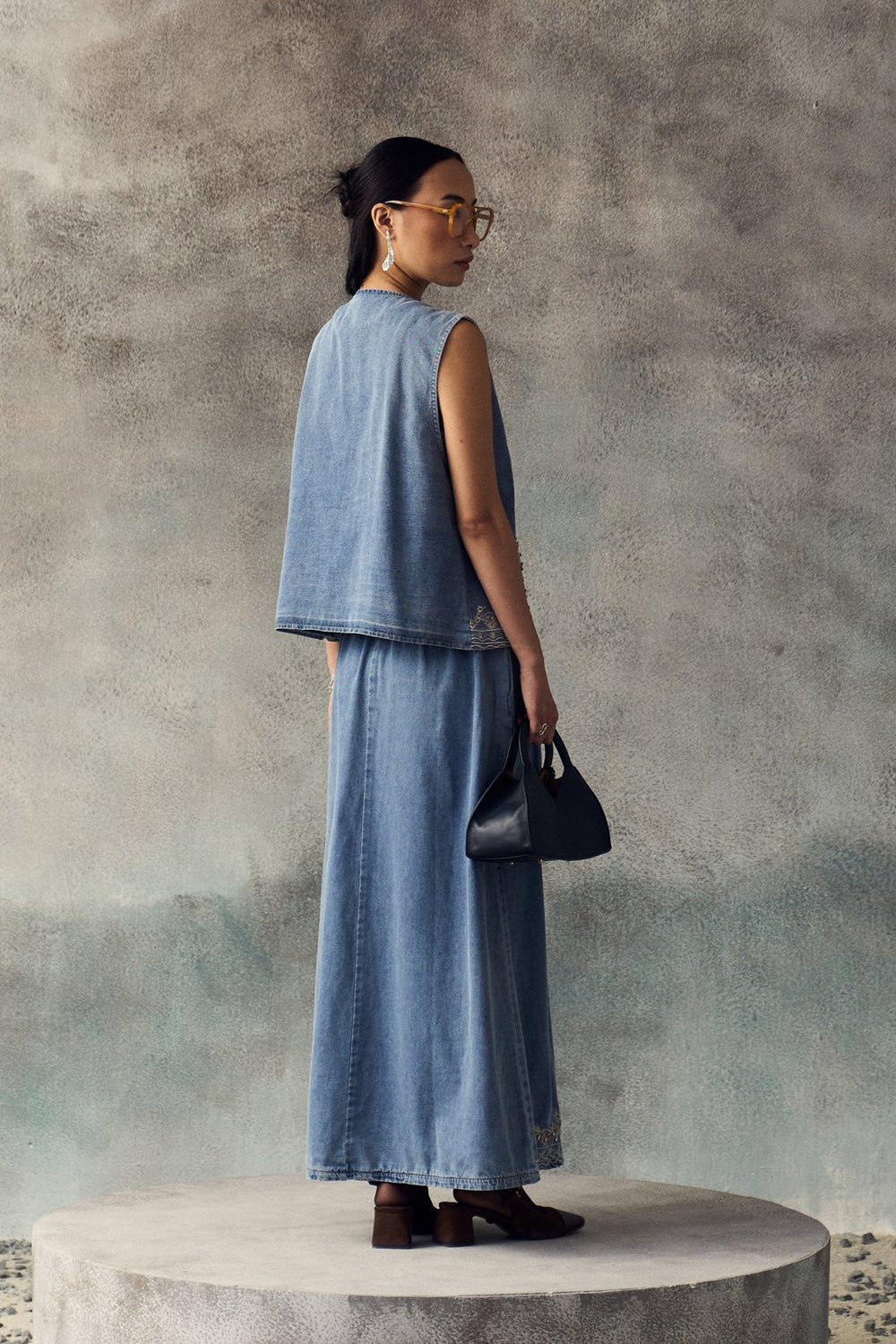SKY BLUE LAYA SKIRT SET