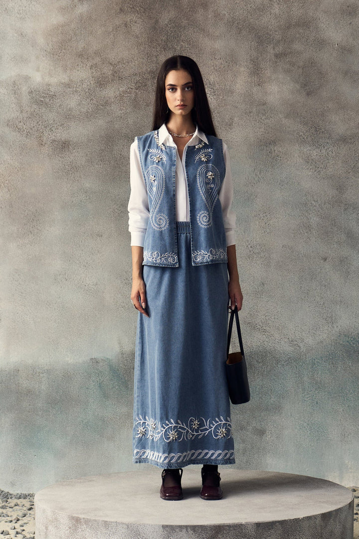SKY BLUE SAYA SKIRT SET