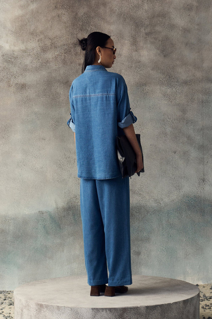 LIGHT BLUE NICOLE COORD SET