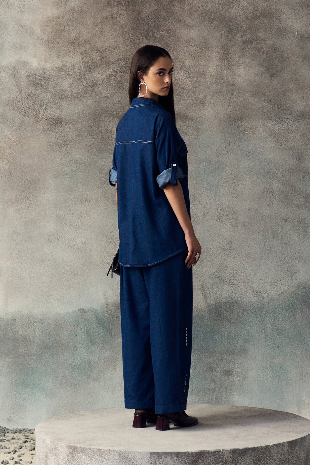 DARK BLUE NICOLE COORD SET