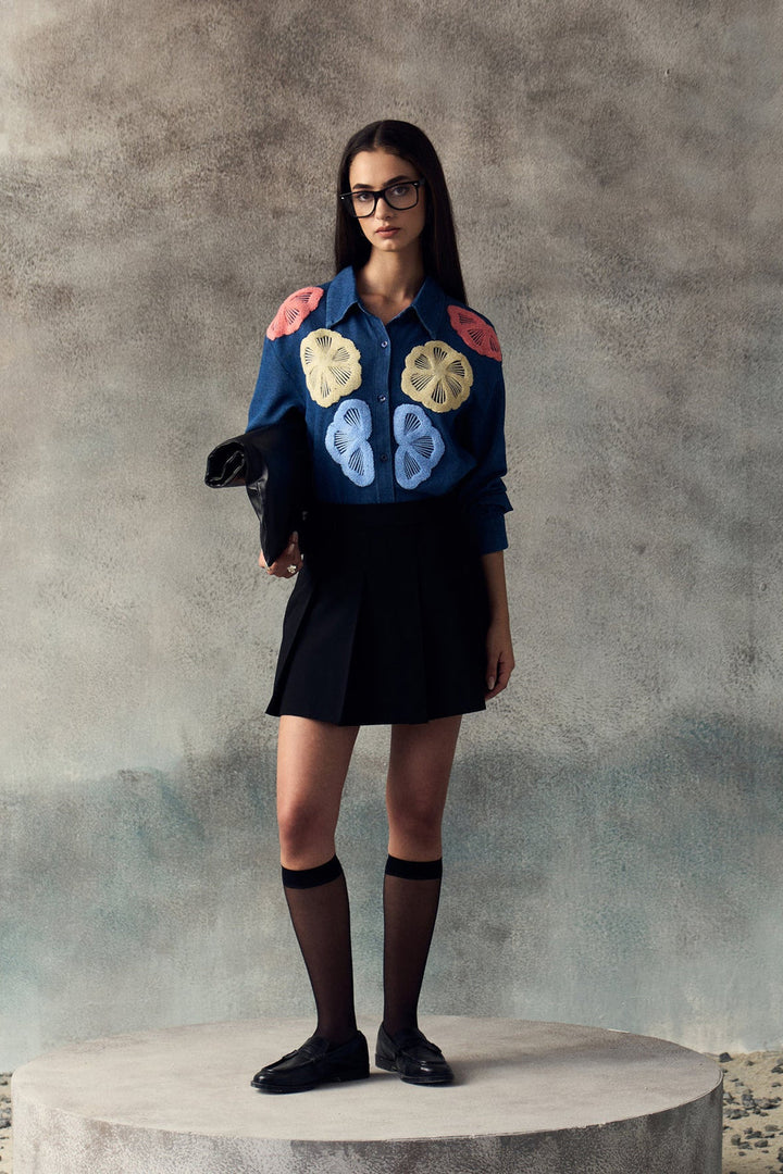 DARK BLUE SEINA SHIRT