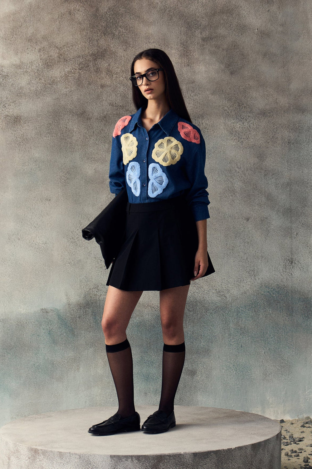 DARK BLUE SEINA SHIRT