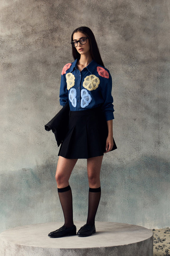 DARK BLUE SEINA SHIRT
