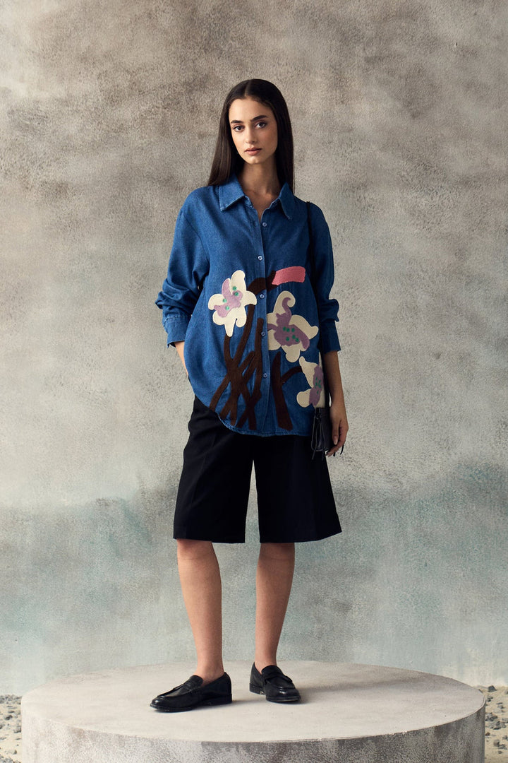 DARK BLUE LEINA SHIRT