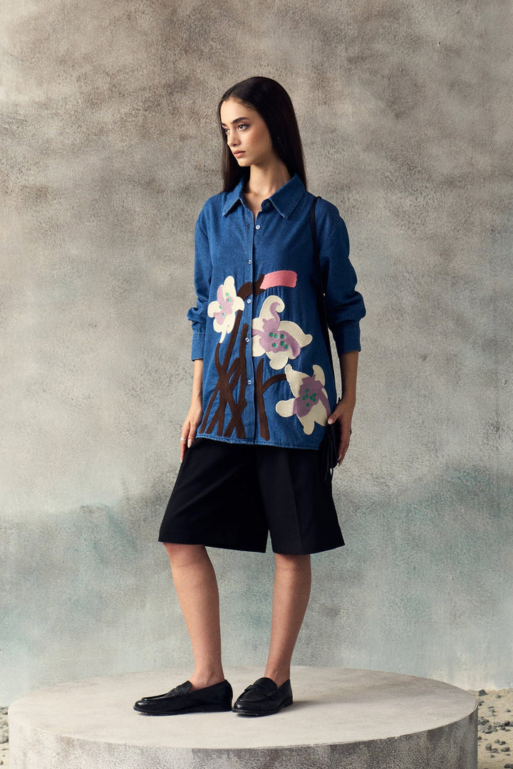 DARK BLUE LEINA SHIRT
