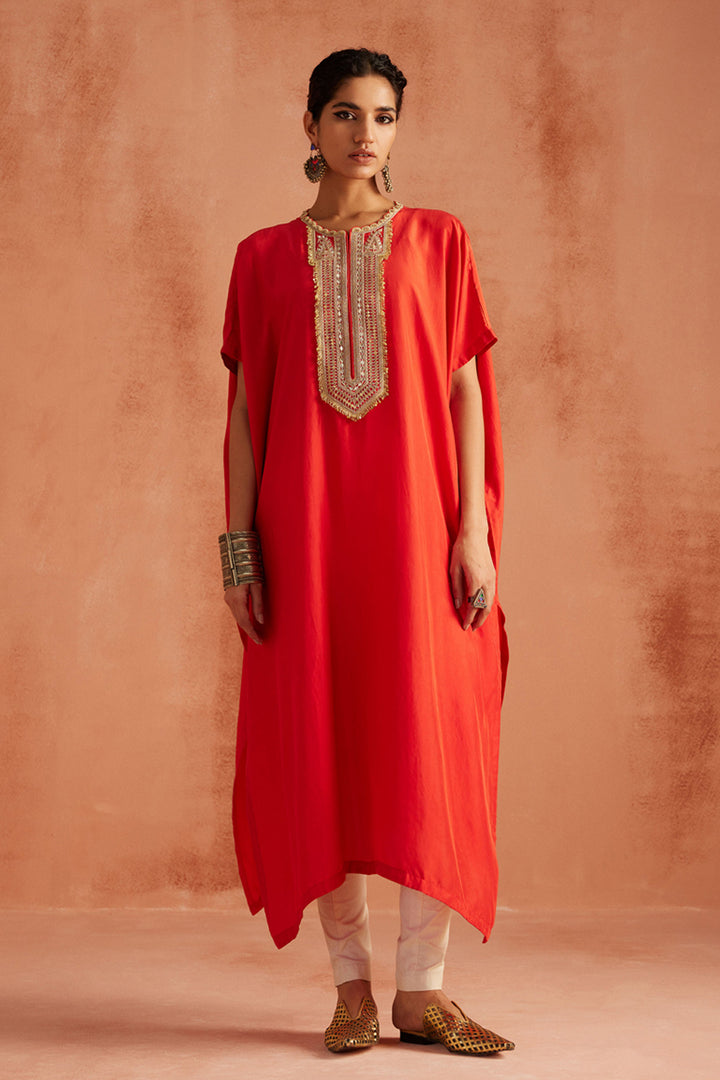 Red Kaftan Set