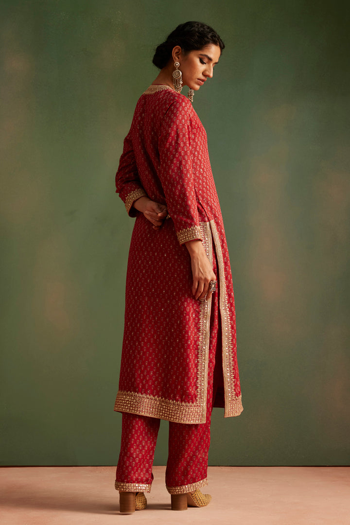 Red Kurta Set