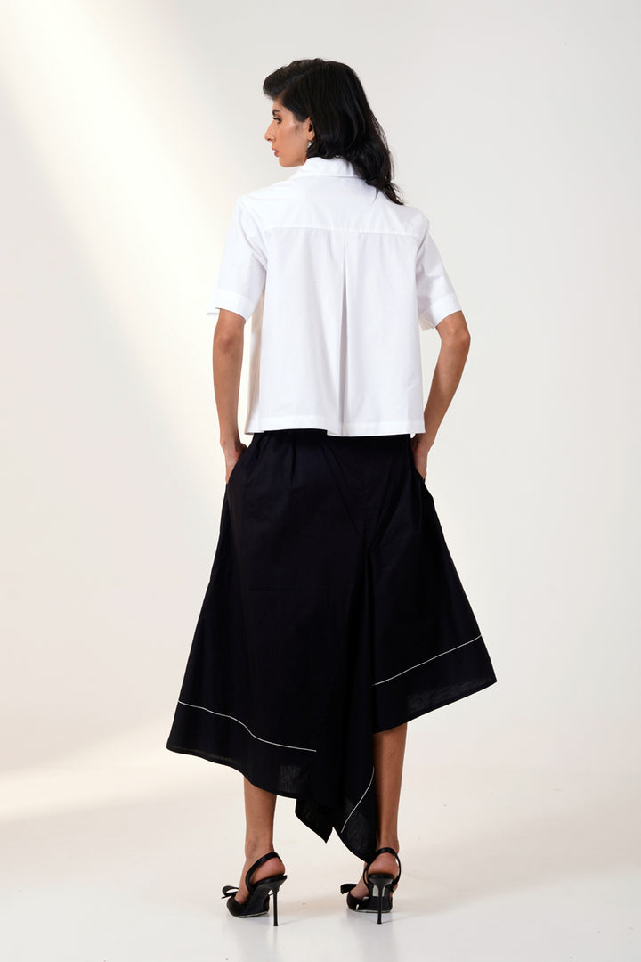 Spade Shirt With Trapeze Skirt