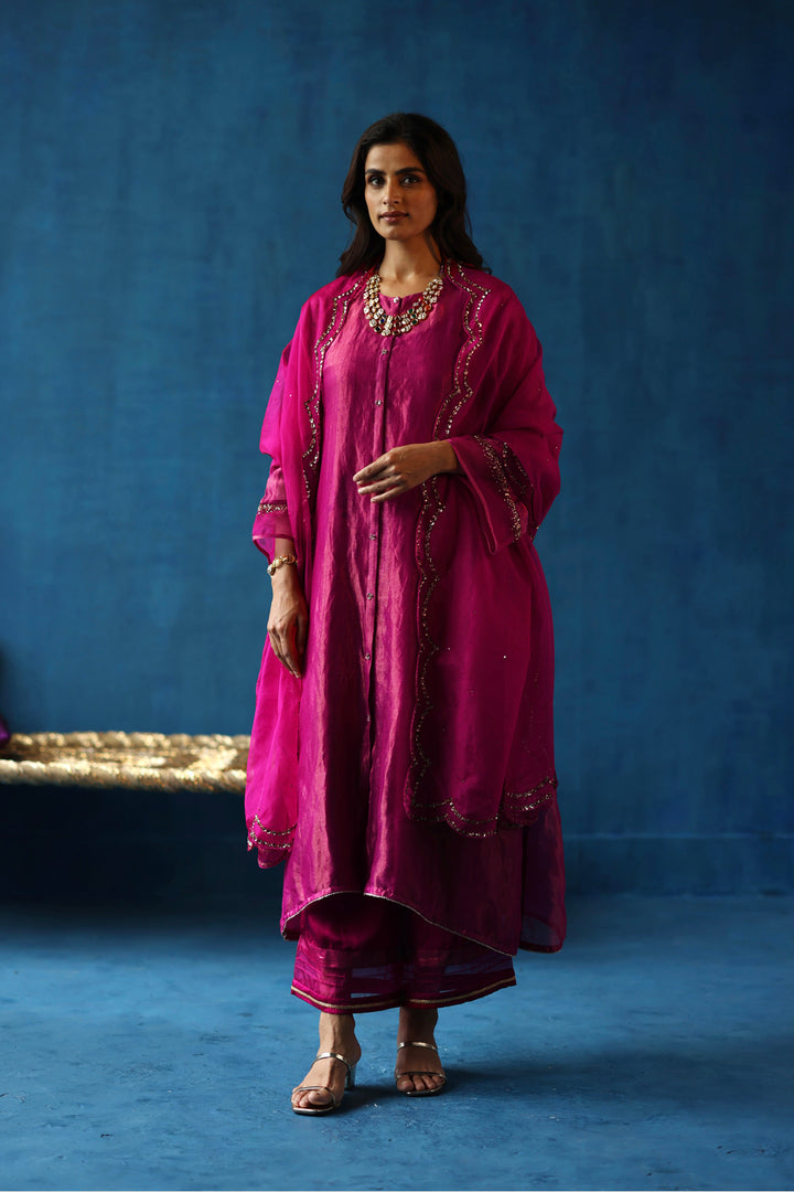 Kala Khatta Fuchsia Kurta Set