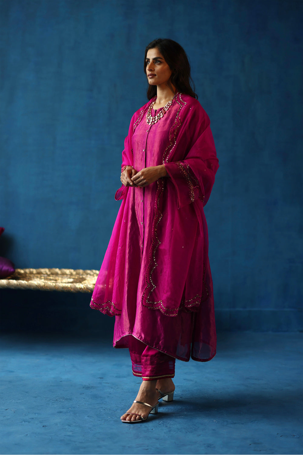 Kala Khatta Fuchsia Kurta Set