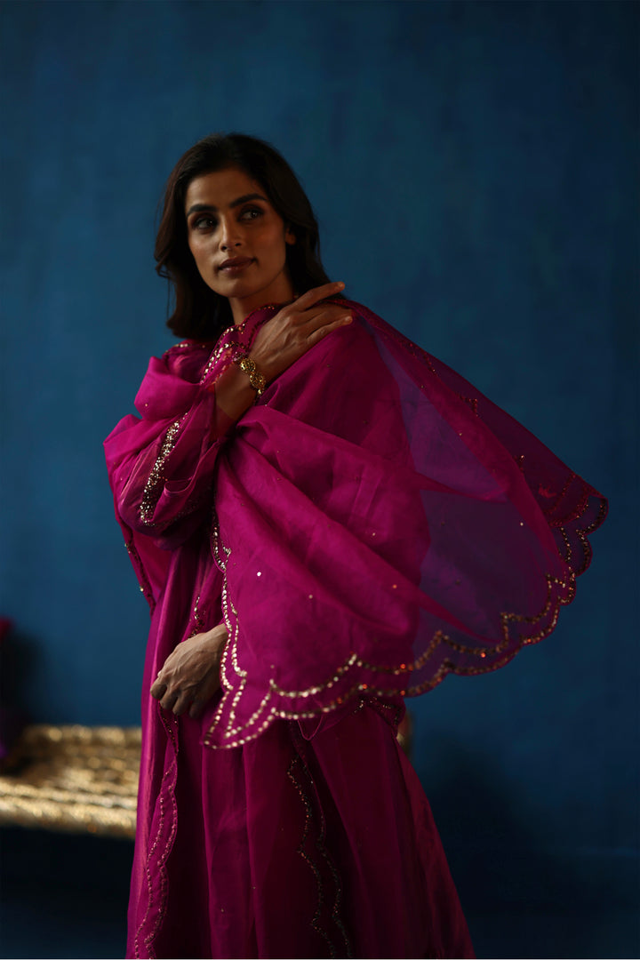 Kala Khatta Fuchsia Kurta Set