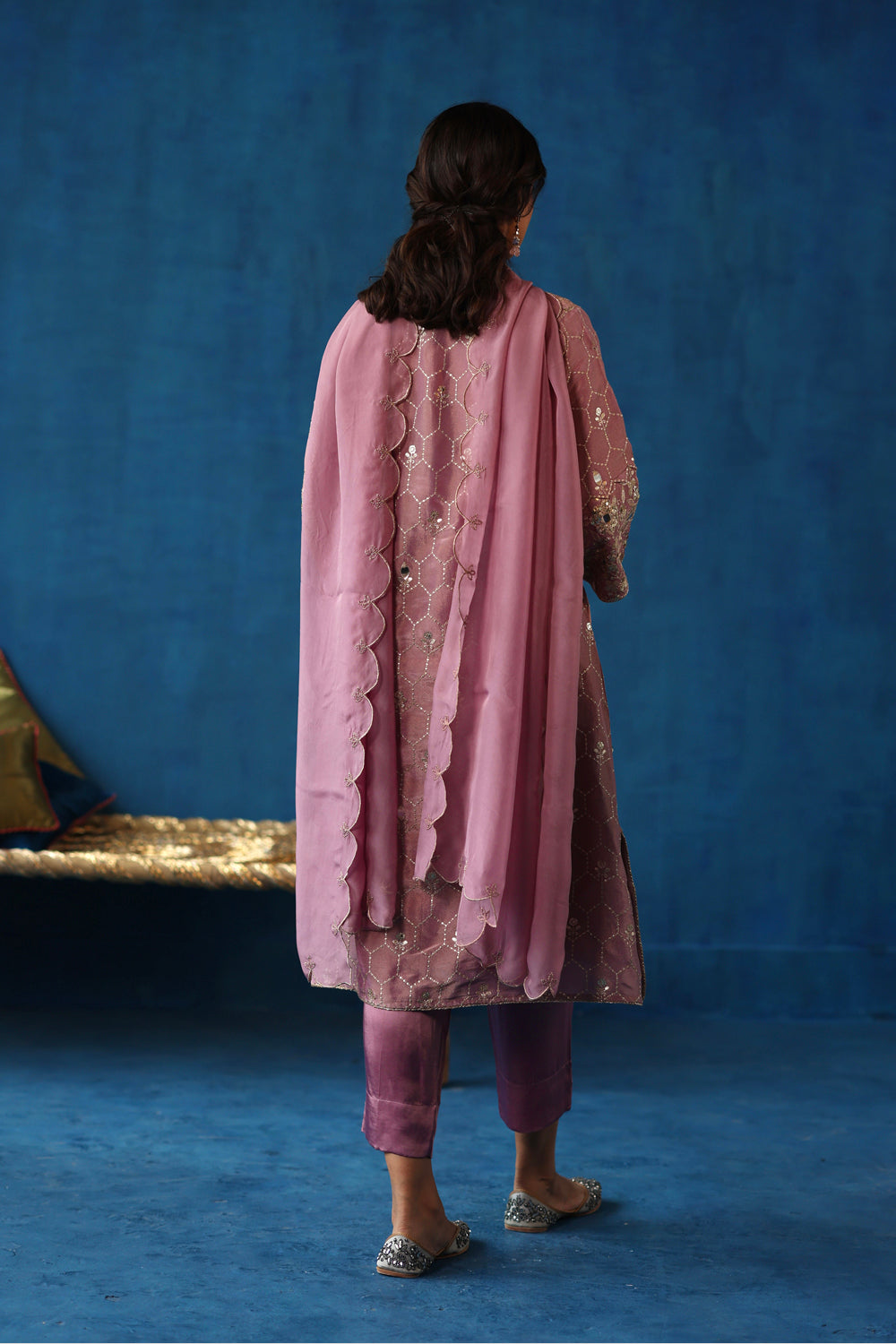 Kaanji Plum Kurta Set