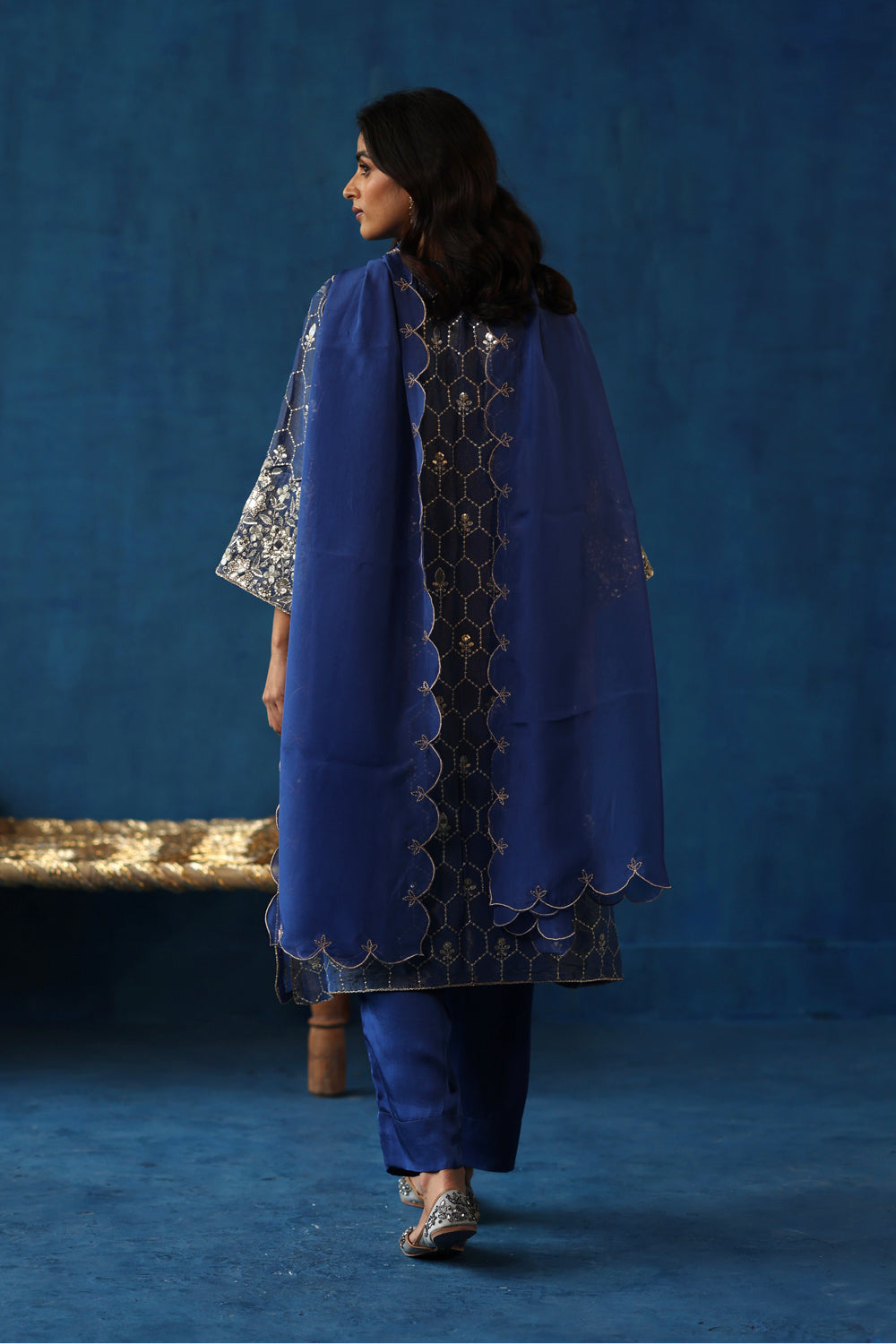 Kaanji Blue Kurta Set