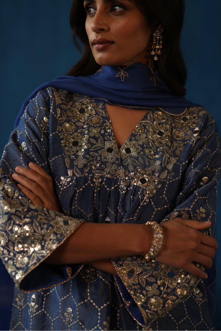 Kaanji Blue Kurta Set