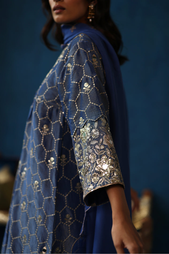 Kaanji Blue Kurta Set