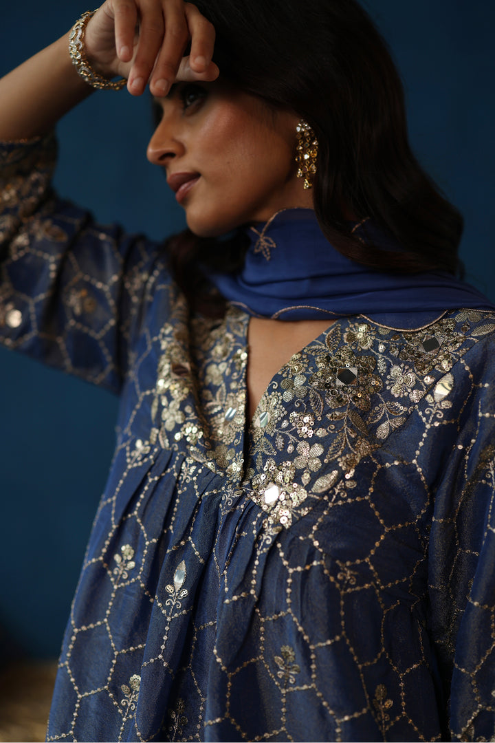 Kaanji Blue Kurta Set