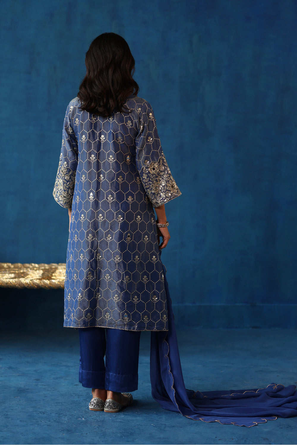 Kaanji Blue Kurta Set