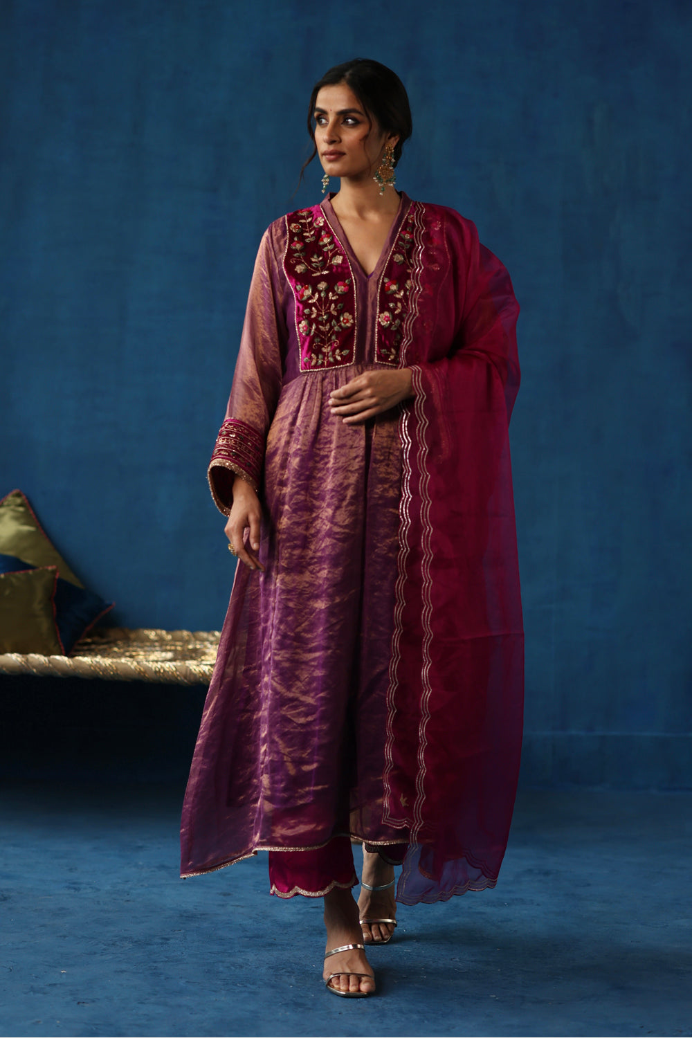 Jaljeera Garnet Kurta Set