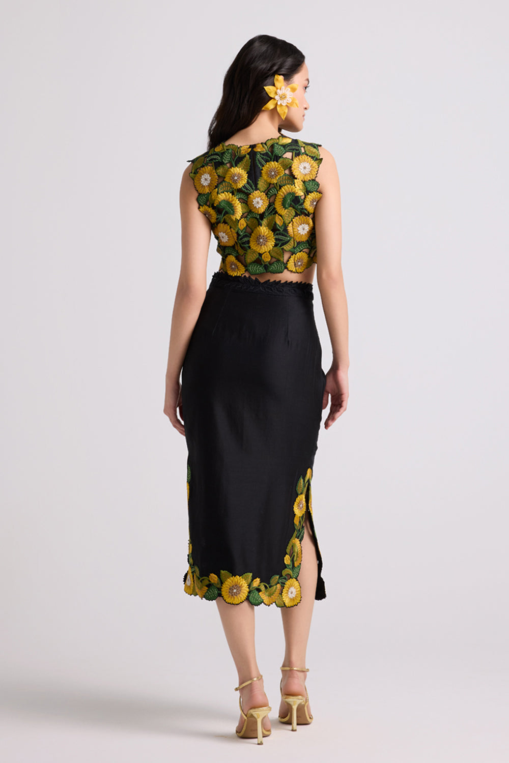 Black Sunflower Skirt