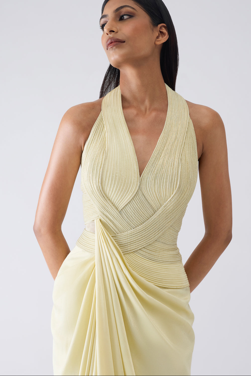 Metallic Corded Cape and Skirt