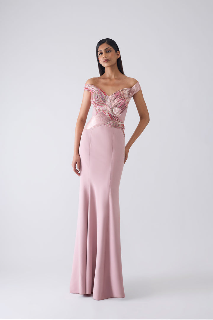Metallic Moulded Gown