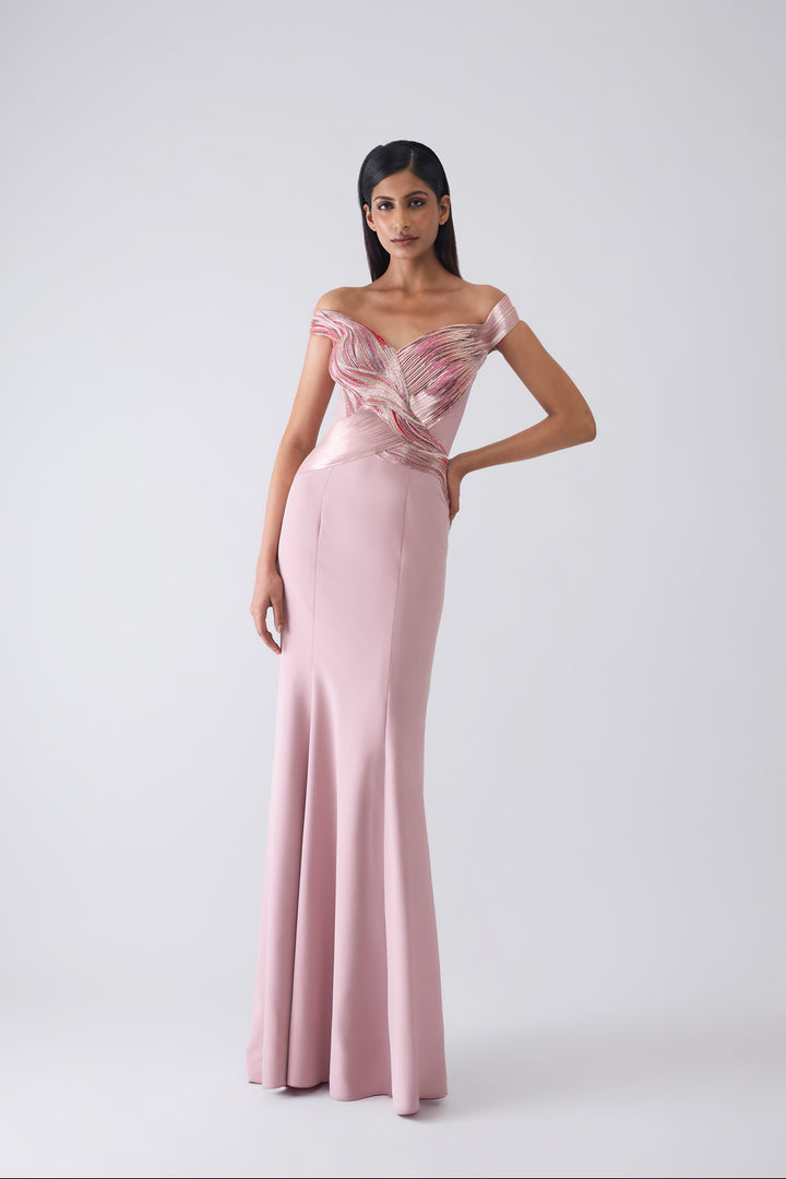 Metallic Moulded Gown