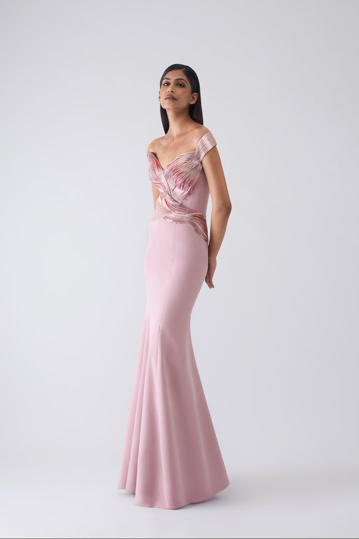 Metallic Moulded Gown