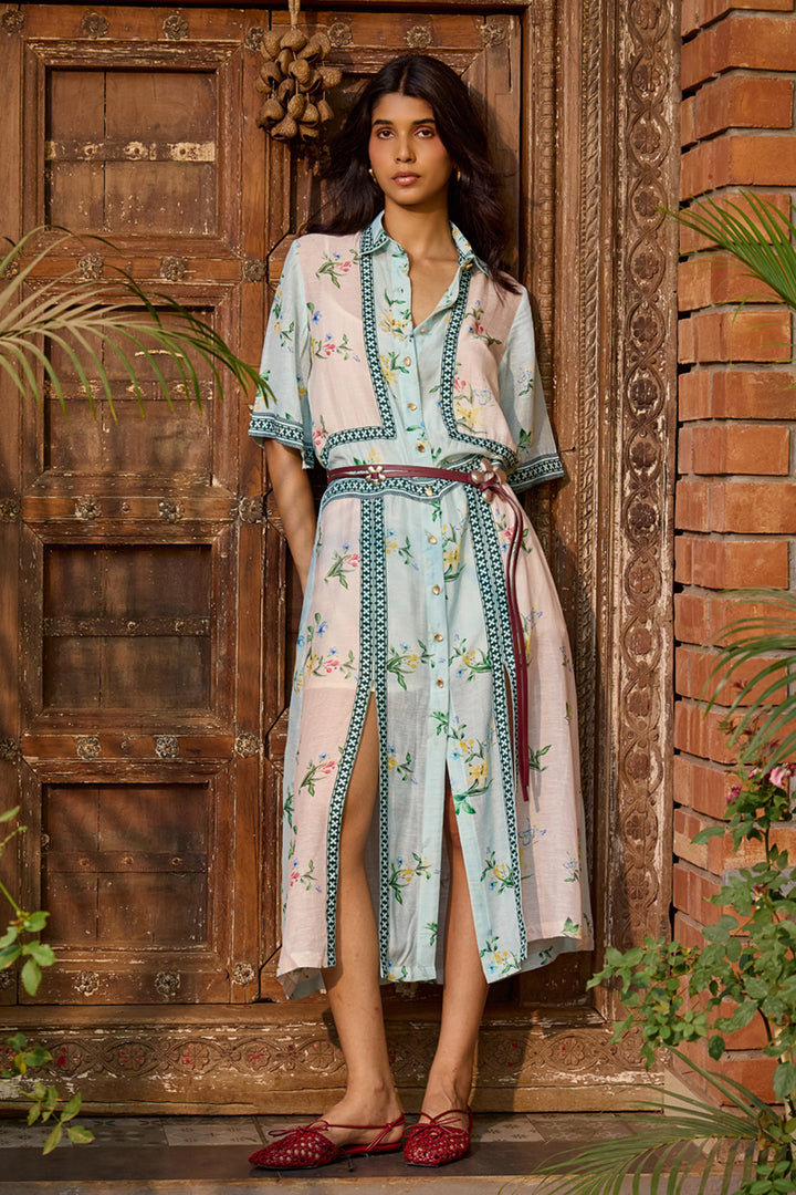 Ciel & Rosé Floral Shirt Dress