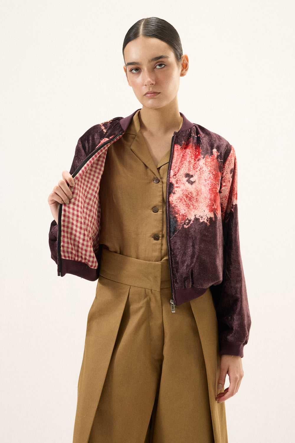 Plum Blossom Bomber Jacket