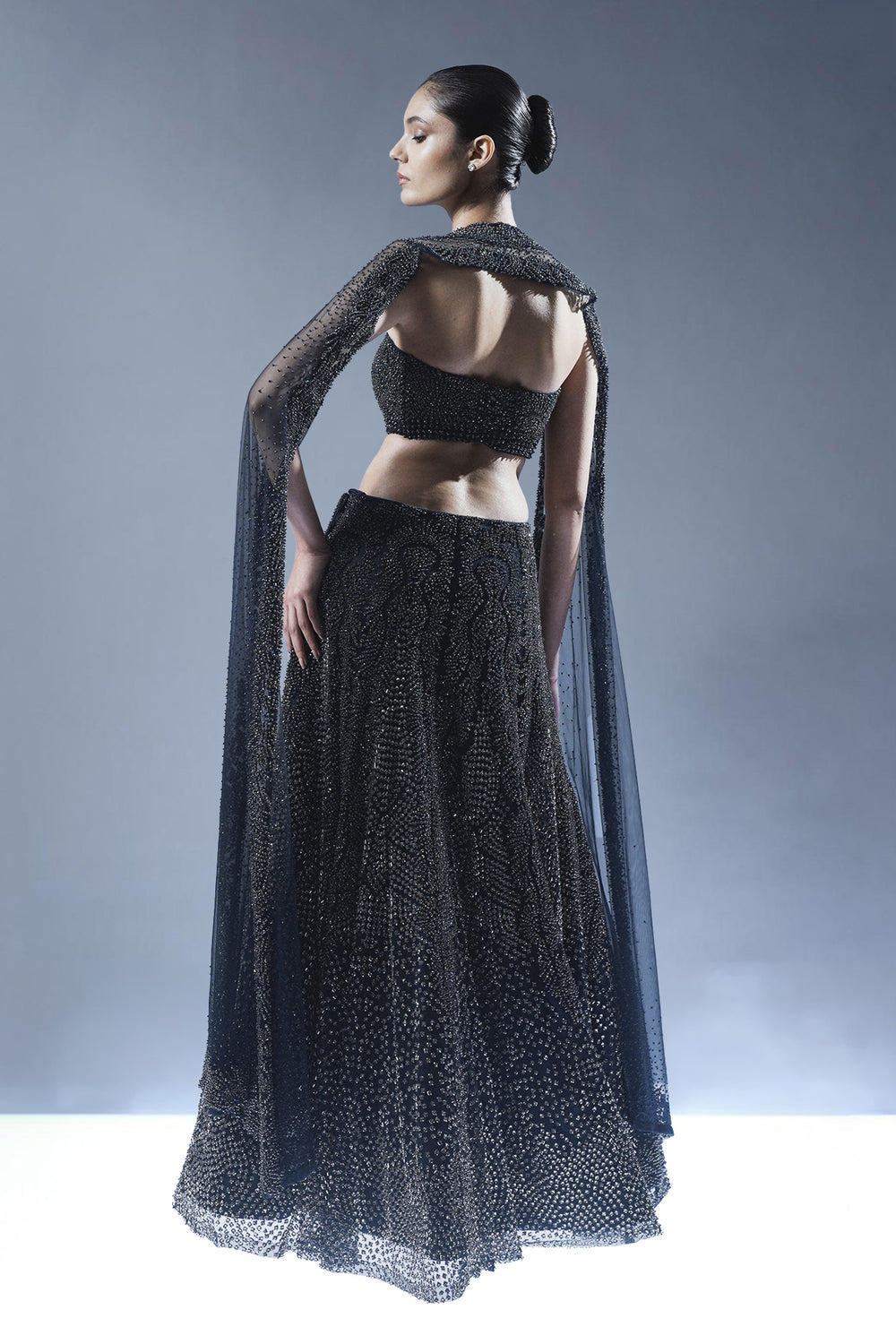 Midnight Noir Embellished Lehenga Set