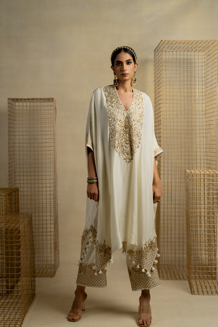 Abil Embroidered Kaftan With Palazzo