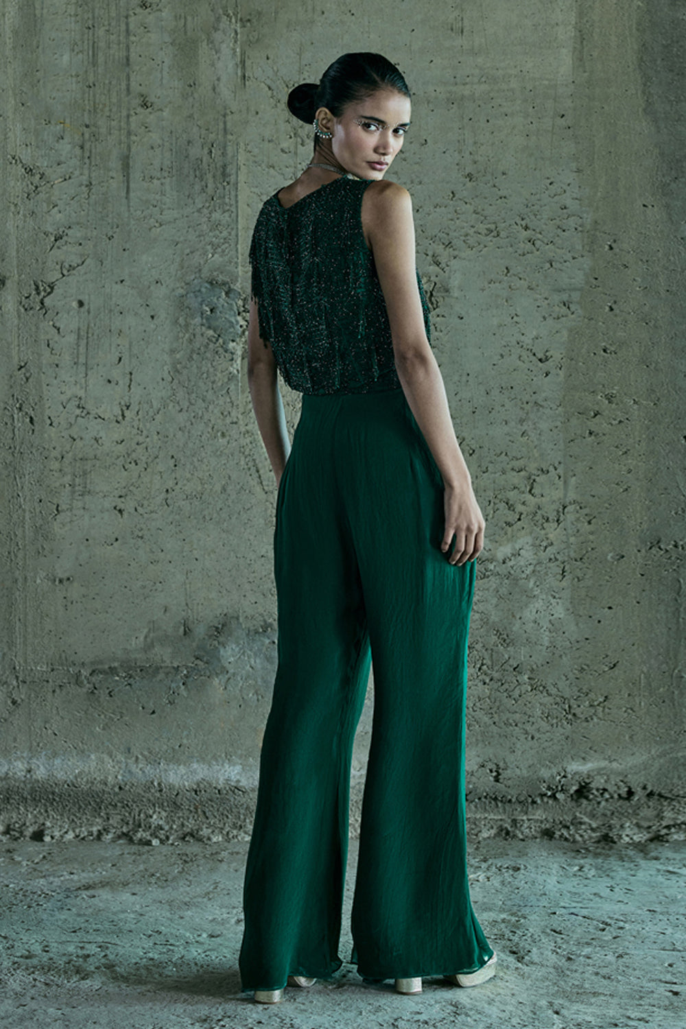 Emerald Green Jacket Set