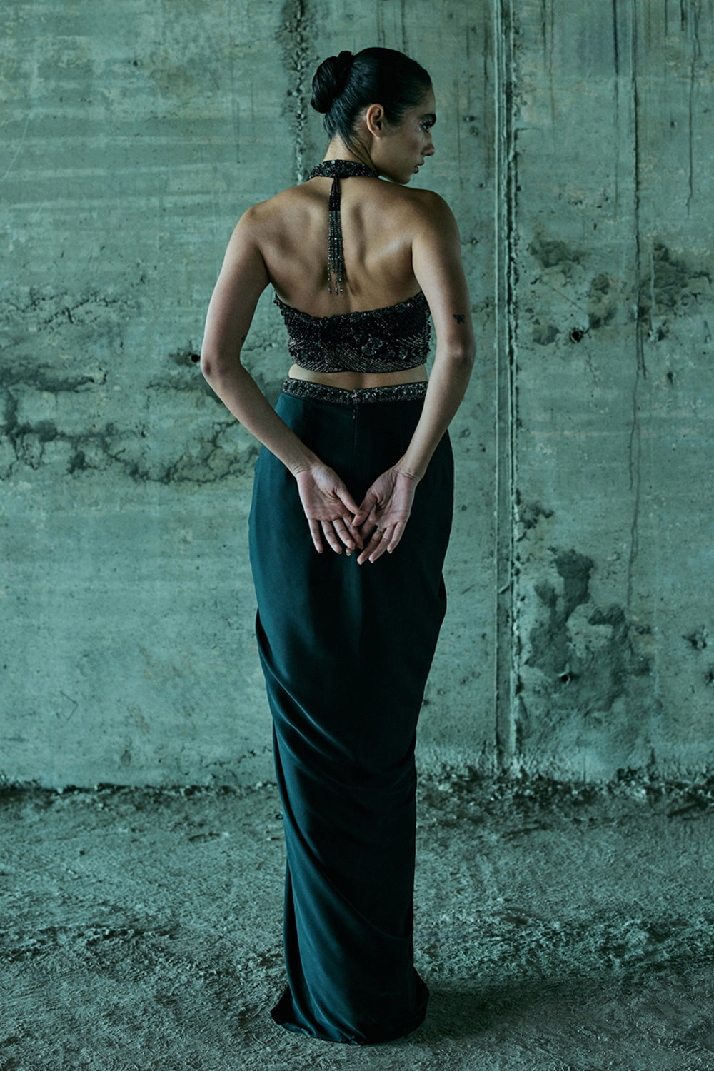 Black Top & Skirt Set