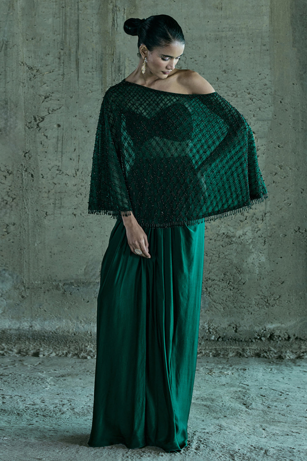 Emerald Green Cape Set