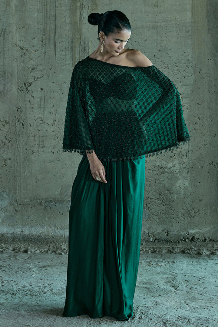 Emerald Green Cape Set
