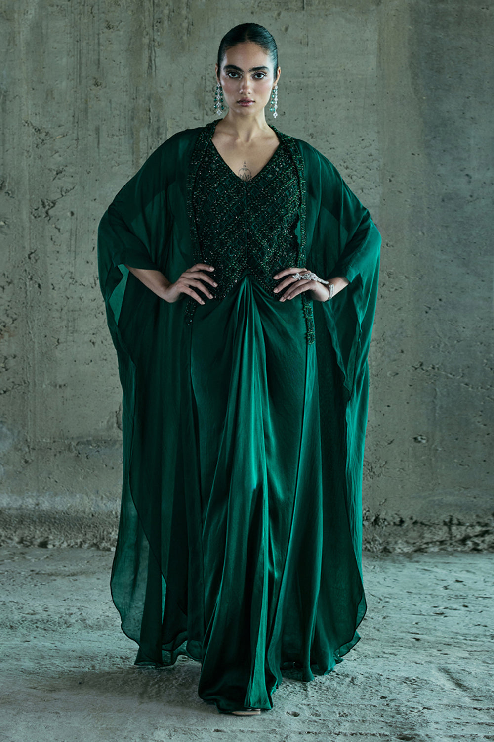 Emerald Green Jacket & Skirt Set