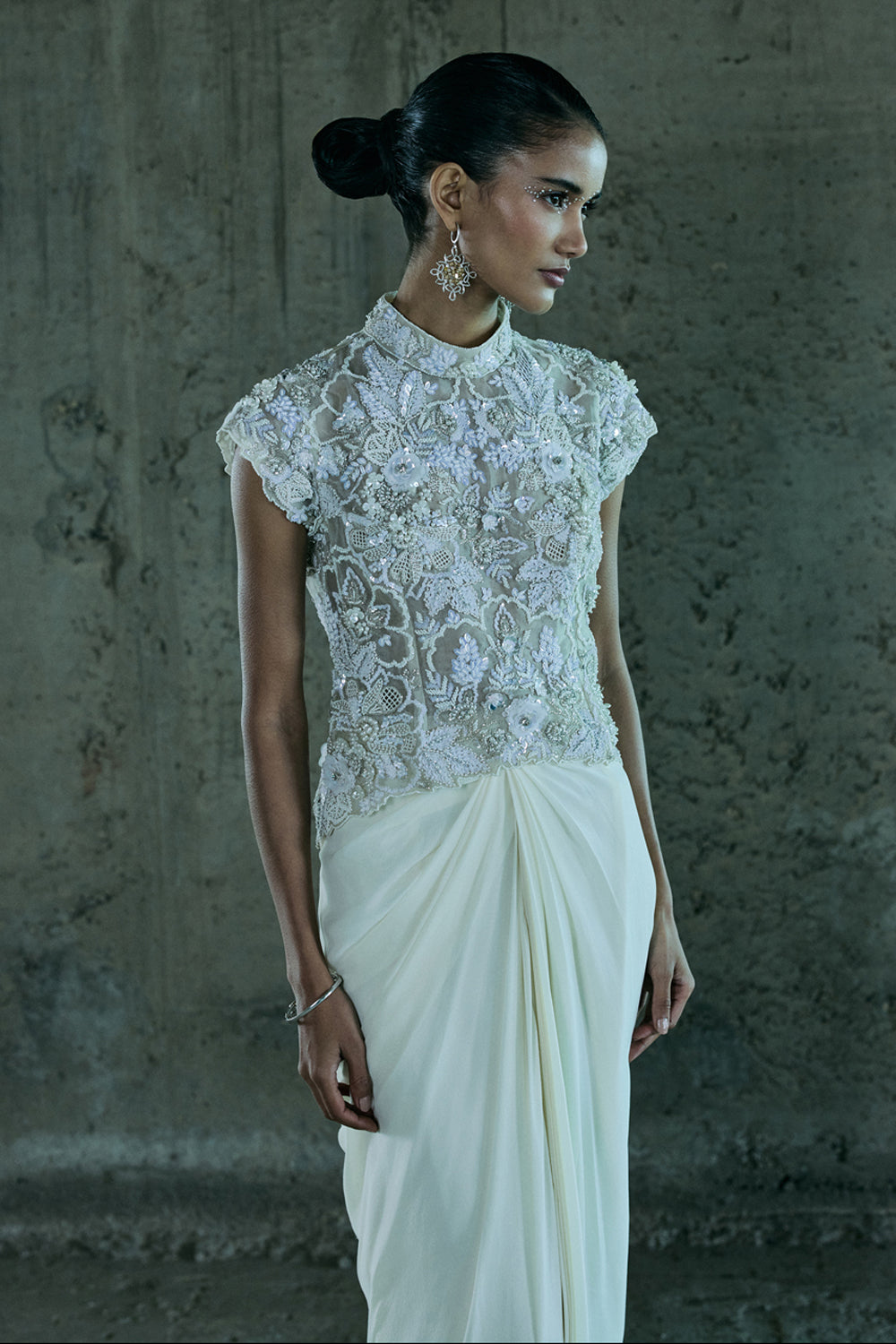 Ivory Top & Skirt Set