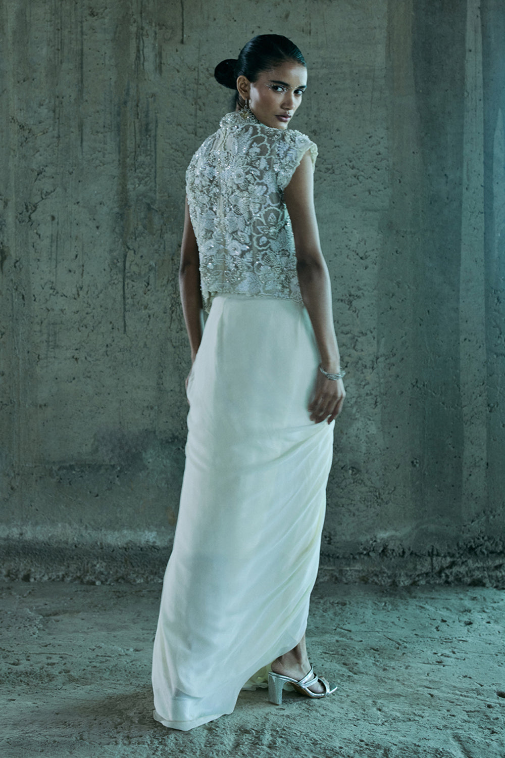 Ivory Top & Skirt Set