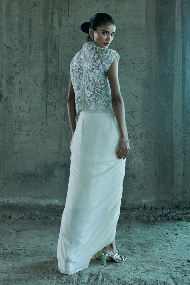 Ivory Top & Skirt Set