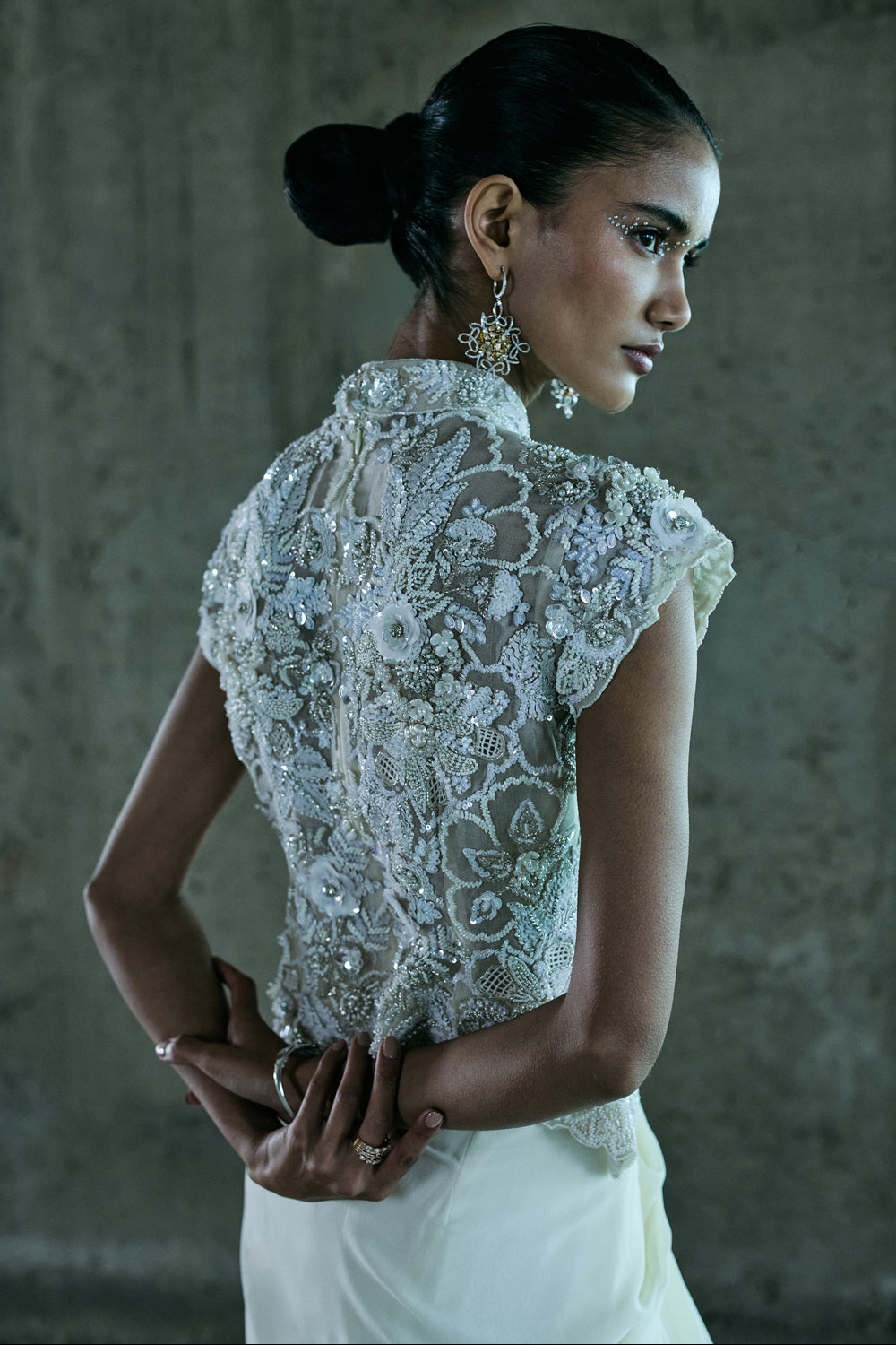 Ivory Top & Skirt Set